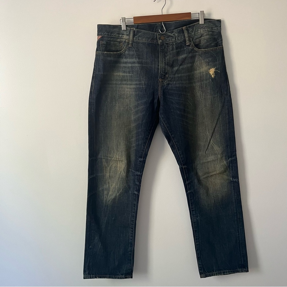 Denim Supply Ralph Lauren Straight Patina Blue Jeans Flag 36/32 Cowboy Western